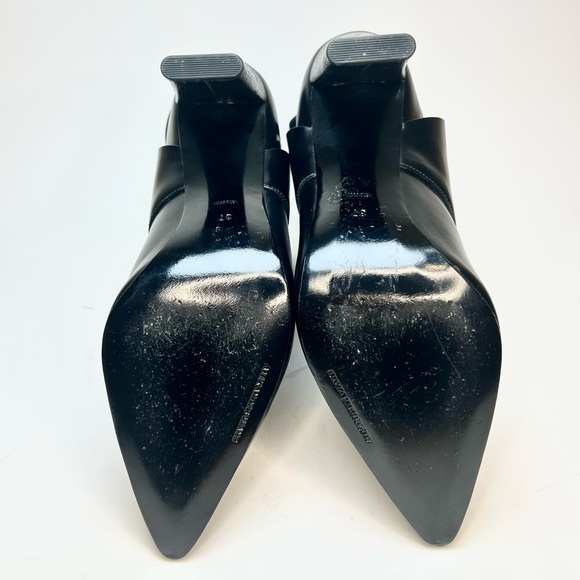 New! Alexander Wang Lys High-Cut Pointed-Toe Black Leather Bootie | 37 - Picture 9 of 12
